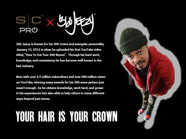 StyleCraft x 360 Jeezy™ Cordless Vector Clipper – 11,500 SPM Brushless Motor + DLC Echo Blade
