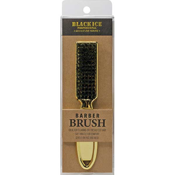 Black Ice Gold Handle & Black Bristle Clipper Cleaning Brush