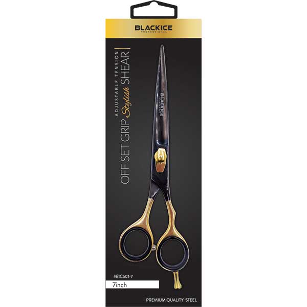 Black Ice Off Set Gold Black Adjustable 7 inch Shear
