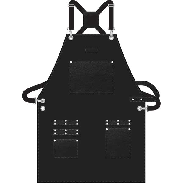 Black Ice Black Barber Apron