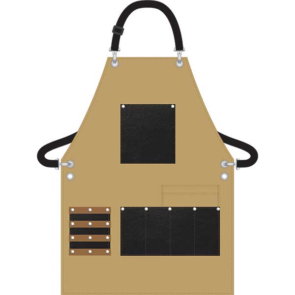 Black Ice Barber Apron - Tan