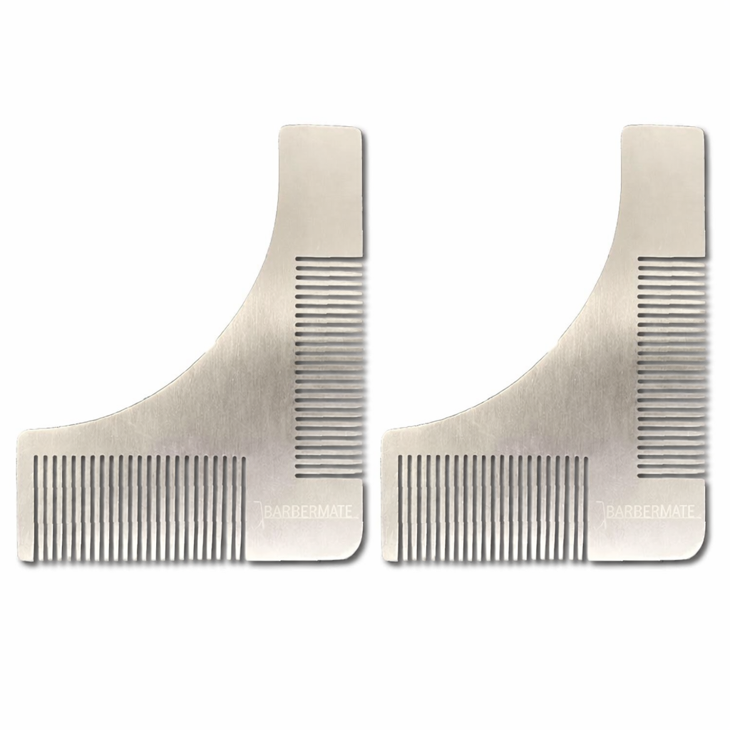 BarberMate™ Precision Metal Beard Comb & Shaper – Beard Shaping Tool for Jawline, Goatee, Mustache, Sideburn & Neckline