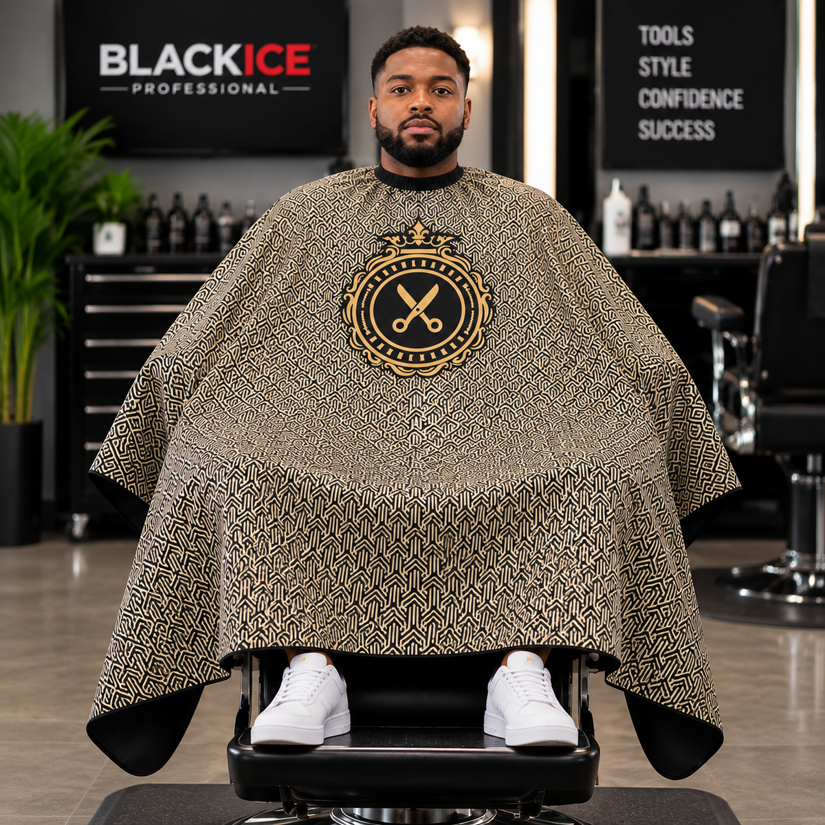 Black Ice Cutting Cape- Modern