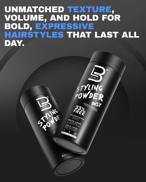 L3VEL3™ Styling Powder Dust – Matte Volume & Texture for Modern Styles