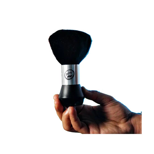 Rolda Neck Duster Barber Brush – Soft Nylon Bristles, Self-Standing Base