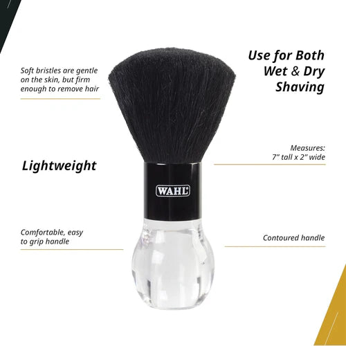 Wahl Professional Neck Brush – Soft Goat Bristles, Gentle Hair Removal for Barbers