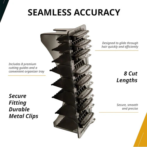 Wahl Professional Premium Cutting Guides 1-8 w/ Organizer (3171-500)