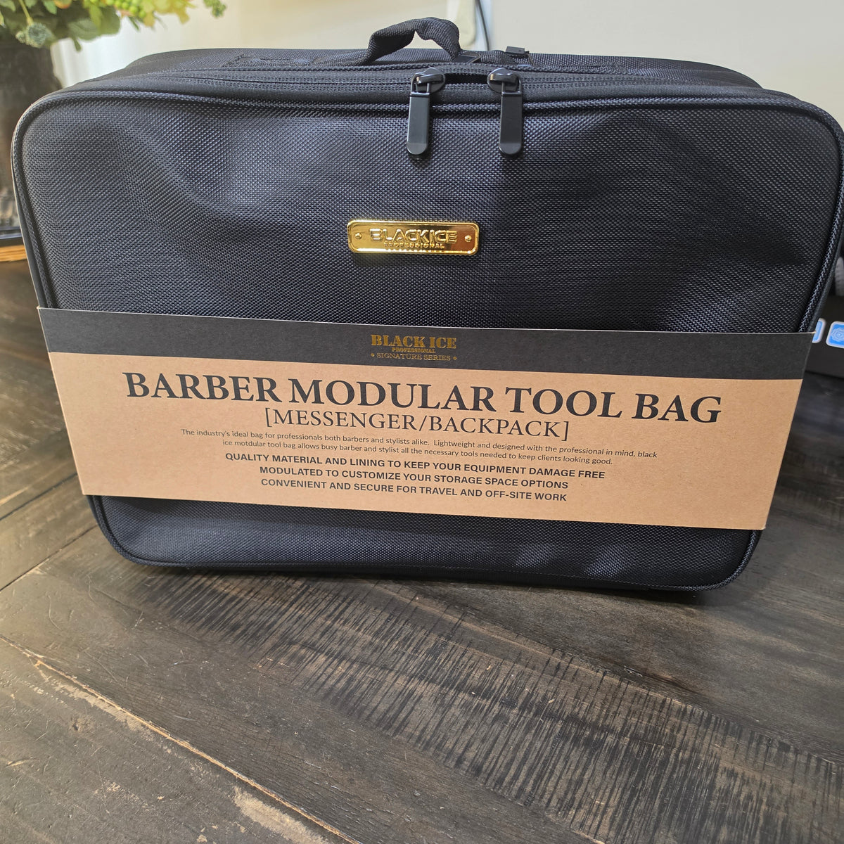 Black Ice Professional Modular Barber Tool Bag – All Black