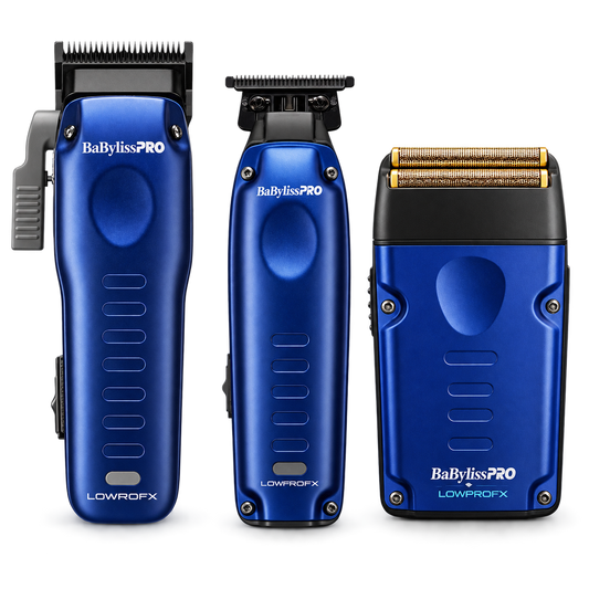 BaBylissPRO Compact Lo-ProFX Blue 3-Tool Barber Bundle – Clipper, Trimmer & Shaver – clipper, trimmer and shaver