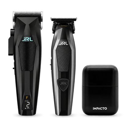 JRL 3000C Compact Black 3-Tool Premium Bundle – Diamante Trimmer + Cocco Triple-Foil Shaver – clipper, trimmer and shaver