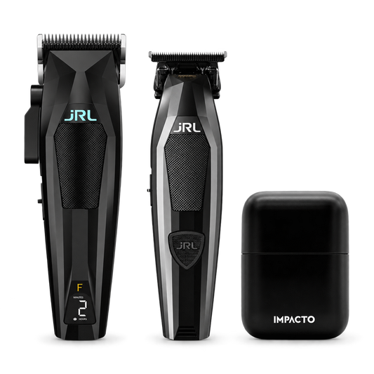 JRL 3000C Compact Black 3-Tool Premium Bundle – Diamante Trimmer + Cocco Triple-Foil Shaver – clipper, trimmer and shaver