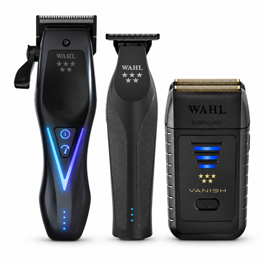 Wahl Vapor Switch + Hi-Viz + Vanish 3-Tool Premium Bundle – clipper, trimmer and shaver