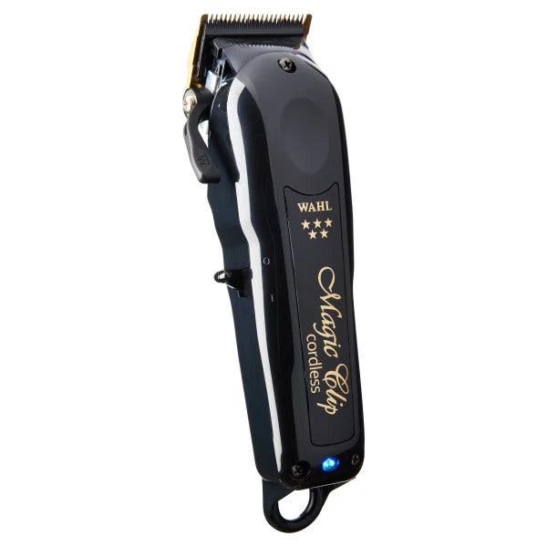 Wahl™ 5 Star Magic Clip Black Cordless Clipper – DLC/Titanium Stagger-Tooth Fade Machine for Blending, Bulk Removal & All-Texture Cutting