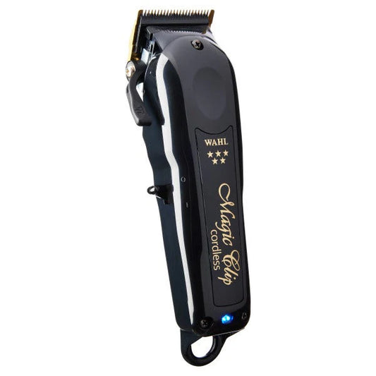 Wahl™ 5 Star Magic Clip Black Cordless Clipper – DLC/Titanium Stagger-Tooth Fade Machine for Blending, Bulk Removal & All-Texture Cutting
