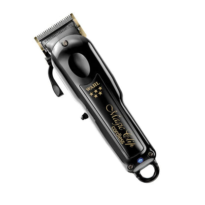 Wahl™ 5 Star Magic Clip Black Cordless Clipper – DLC/Titanium Stagger-Tooth Fade Machine for Blending, Bulk Removal & All-Texture Cutting