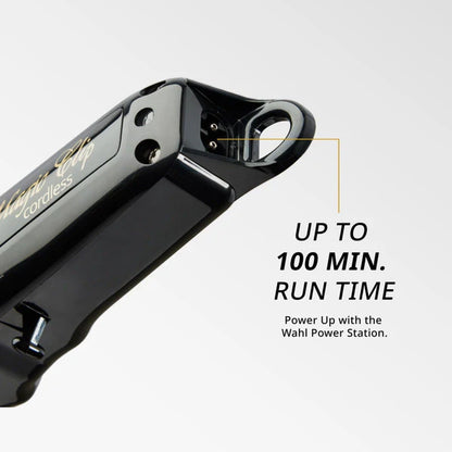 Wahl™ 5 Star Magic Clip Black Cordless Clipper – DLC/Titanium Stagger-Tooth Fade Machine for Blending, Bulk Removal & All-Texture Cutting