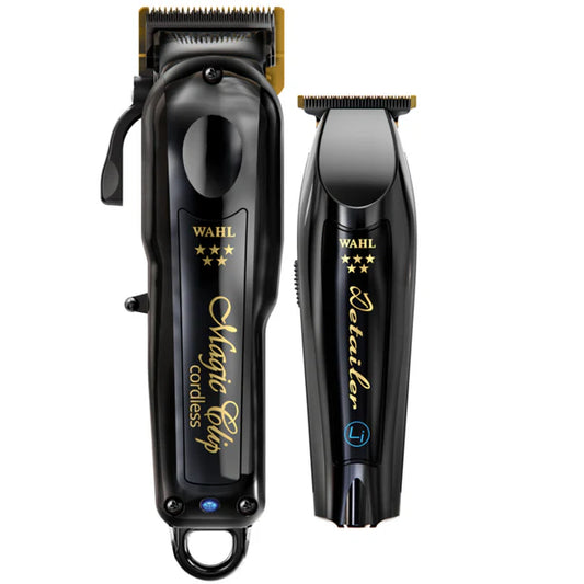 Wahl™ 5 Star Cordless Barber Combo – Magic Clip® + Detailer Li® with DLC/Titanium Blades for Fades, Lineups & All-Texture Cutting