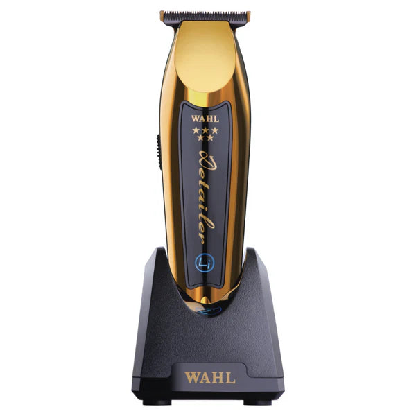 Wahl 5-Star Gold Cordless Detailer Li Trimmer (8171-700) – DLC Titanium T-Wide Zero-Gap Liner for Precision Detailing(8171-700)