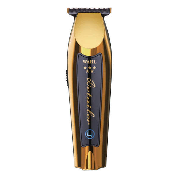 Wahl 5-Star Gold Cordless Detailer Li Trimmer (8171-700) – DLC Titanium T-Wide Zero-Gap Liner for Precision Detailing(8171-700)