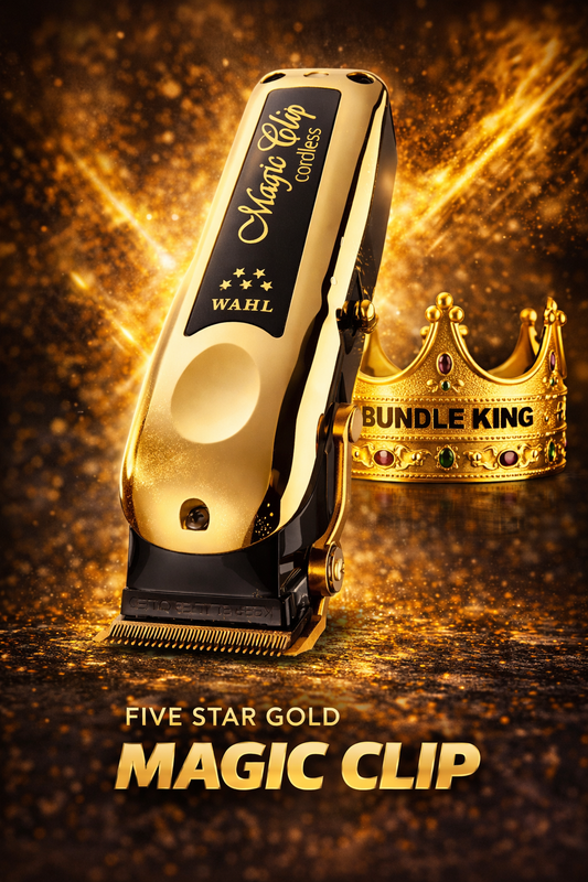 Wahl 5-Star Magic Clip™ Gold Cordless Clipper (8148-700) – DLC Titanium Stagger-Tooth Fade & Blend Clipper 8148-700