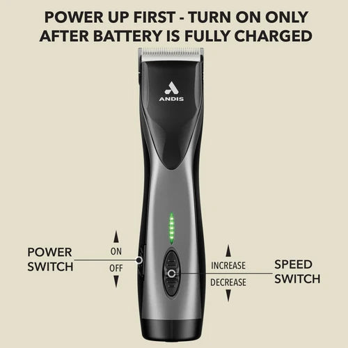 Andis Supra ZR® II Cordless Detachable Blade Clipper | Professional 5-Speed Clipper (79160)