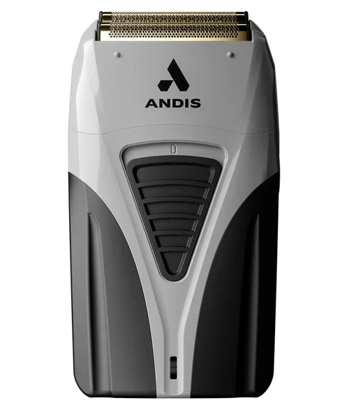 Andis ProFoil Lithium Plus gray and black foil shaver with charging stand