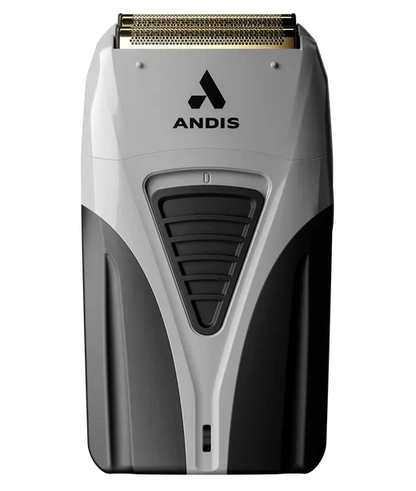 Andis ProFoil Lithium Plus gray and black foil shaver with charging stand