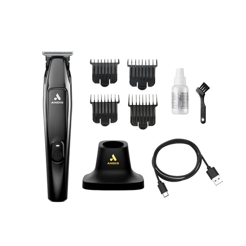 Andis™ Slimline PRO II Trimmer — Black Chrome | 7,000 SPM, USB-C, 2hr Runtime