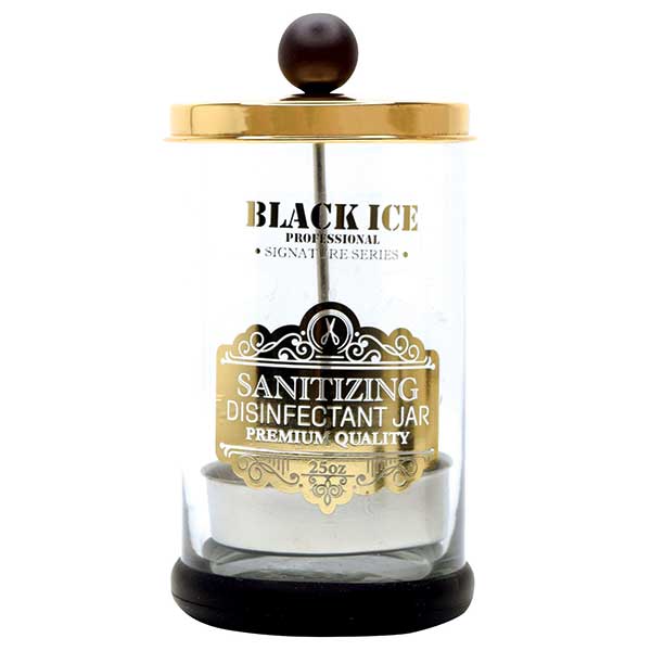 Black Ice Disinfectant Jar Glass 25oz