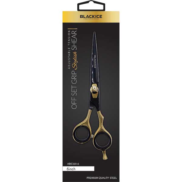 Black Ice Off Set Gold Black Adjustable 6 inch Shear