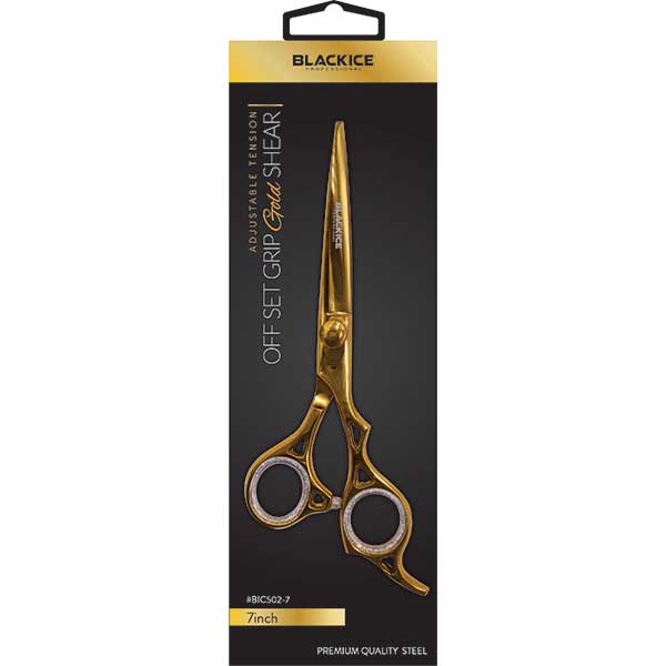 Black Ice Off Set Adjustable Gold 7 inch Shear