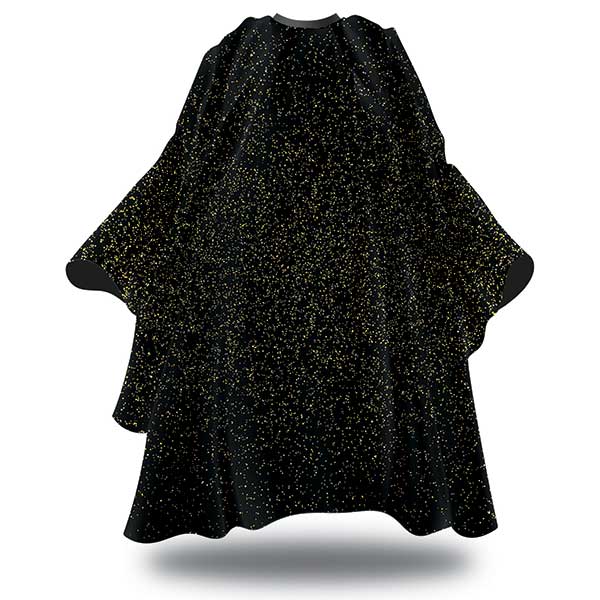 Black hairdressing cape on a white background