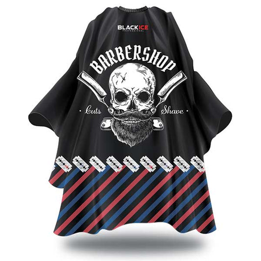 Black Ice Cutting Cape - Skull Barber