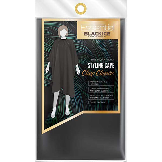 Black Ice All Purpose Styling Cape with Clasp