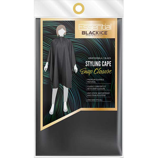 Black Ice All Purpose Styling Cape with Snap