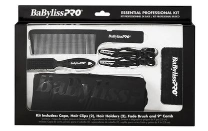 BaByliss4Barbers™ Essential Barber Kit – All-In-One Starter Set with Cape, Clips, Fade Brush & Comb