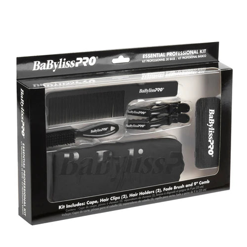 BaByliss4Barbers™ Essential Barber Kit – All-In-One Starter Set with Cape, Clips, Fade Brush & Comb