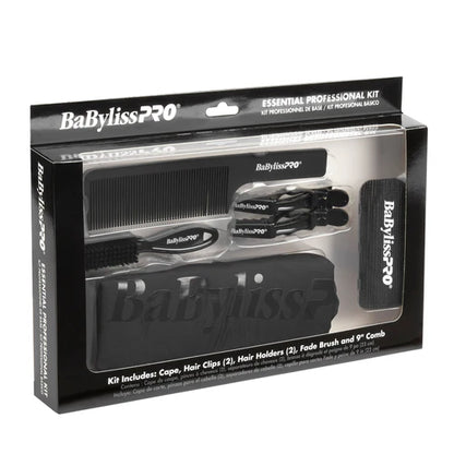 BaByliss4Barbers™ Essential Barber Kit – All-In-One Starter Set with Cape, Clips, Fade Brush & Comb