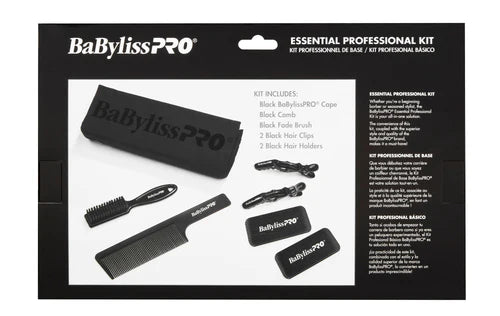 BaByliss4Barbers™ Essential Barber Kit – All-In-One Starter Set with Cape, Clips, Fade Brush & Comb