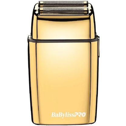 BaBylissPRO FOILFX02 Gold Double Foil Shaver (FXFS2G) – Cordless Pro Barber Finishing Shaver, Ultra-Close Fade & Neck Cleanup Tool