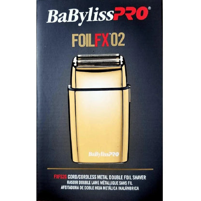 BaBylissPRO FOILFX02 Gold Double Foil Shaver (FXFS2G) – Cordless Pro Barber Finishing Shaver, Ultra-Close Fade & Neck Cleanup Tool
