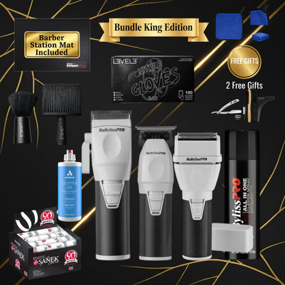 BaBylissPRO CoreFX Complete Starter Kit – Clipper, Trimmer & Shaver Bundle | Bundle King Edition