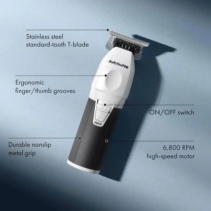 BaBylissPRO™ CoreFX™ Cordless Trimmer FX76 — 6,800 RPM Stainless T-Blade, USB-C, 90-Min Run Time