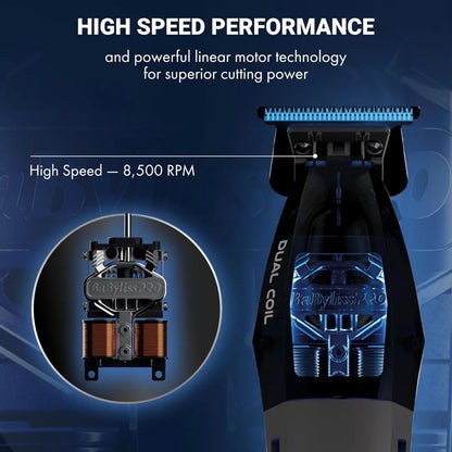 BaBylissPRO Dual-Coil Motor Cordless Trimmer – 8,500 RPM MIM Blade (FX95T)