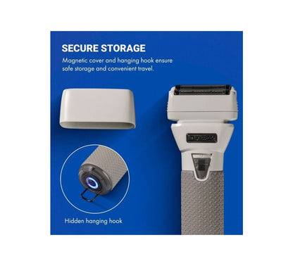 BaBylissPRO FXONE Frostbyte Double Foil Shaver – All-Metal Interchangeable Battery (FX79FSTW)