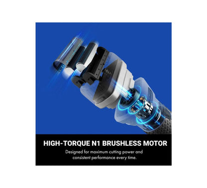 BaBylissPRO FXONE Frostbyte Double Foil Shaver – All-Metal Interchangeable Battery (FX79FSTW)