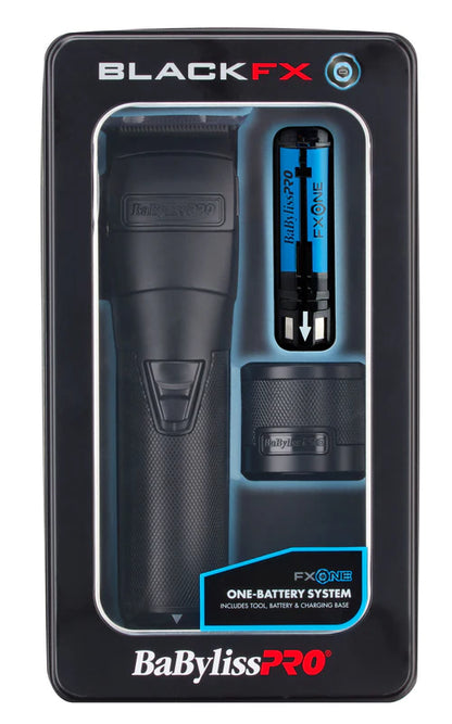 BaBylissPRO FXONE BLACKFX All-Metal Interchangeable-Battery Cordless Clipper (FX899MB)