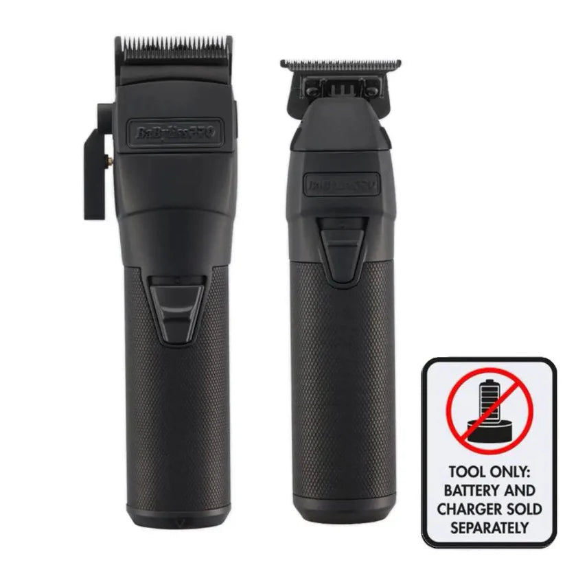 BaBylissPRO FXONE BlackFX Clipper & Trimmer Set – Brushless Barber Kit for Precision Fades, Lineups & Zero-Gap Cutting