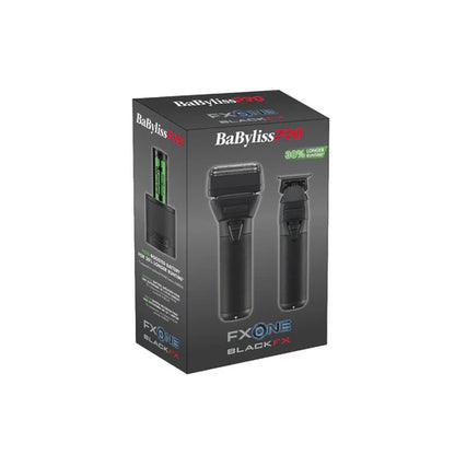 BaBylissPRO™ FXONE BlackFX Trimmer & Double Foil Shaver Set — 3-Hr Interchangeable Battery, Pro Cordless Duo