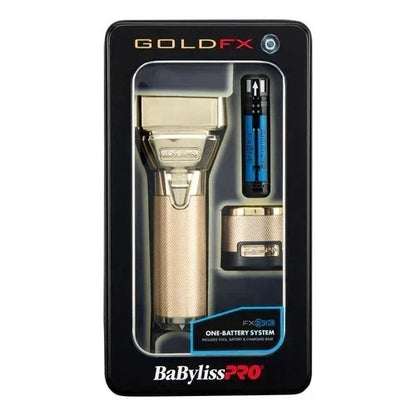 BaBylissPRO™ FXONE Foil Shaver System Kit – Interchangeable Battery, 10,000 RPM, Dual Gold Foils, Charging Base Included
